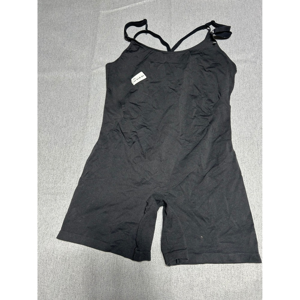 Maidenform Shapewear Romper Womens XL Black Firm Control Bodysuit